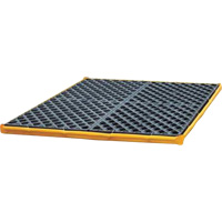 4-Drum Flexible Ultra-Spill Deck&reg;, 22 US gal. Spill Capacity, 48" x 48" x 2.5" Maritime Industrial Rubber