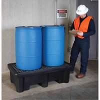 2-Drum Economy Ultra-Spill Pallet&reg;, 66 US gal. Spill Capacity, 53" x 29" x 16.5" Maritime Industrial Rubber