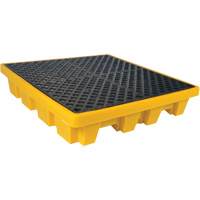 Ultra-Spill Pallet emboitable, 4 barils, Capacit&eacute; de d&eacute;versement 66 gal. US, 51" x 51" x 10" Maritime Industrial Rubber