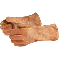 Gants de soudage bruns de luxe Endura 505BS, Cuir de vache refendu, Taille Grand Maritime Industrial Rubber