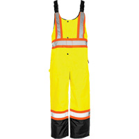 Salopette de s&eacute;curit&eacute; dhiver TO1, Polyester, Petit, Noir/Jaune lime haute visibilit&eacute; Maritime Industrial Rubber