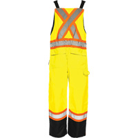 Salopette de s&eacute;curit&eacute; dhiver TO1, Polyester, Petit, Noir/Jaune lime haute visibilit&eacute; Maritime Industrial Rubber
