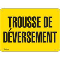 "Trousse de d&eacute;versement" Sign, 10" x 14", Plastic, French Maritime Industrial Rubber