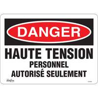 "Haute tension" Sign, 10" x 14", Vinyl, French Maritime Industrial Rubber