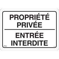 "Propri&eacute;t&eacute; priv&eacute;e" Sign, 14" x 20", Aluminum, French Maritime Industrial Rubber