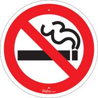 No Smoking CSA Standard Safety Sign, 12" x 12", Aluminum, Pictogram Maritime Industrial Rubber