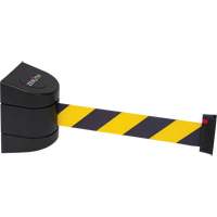 Barri&egrave;re murale magn&eacute;tique avec bande magn&eacute;tique, Plastique, Fixation magn&eacute;tique, 15', Ruban Noir et jaune Maritime Industrial Rubber