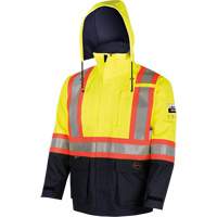4485 Manteau de s&eacute;curit&eacute; Defender antistatique/ignifuge/anti-arc &eacute;lectrique en trilamin&eacute;, Petit, Noir/Jaune haute visibilit&eacute;, 11 cal/cm² Maritime Industrial Rubber