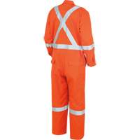 7708A "The Rock" FR-Tech&reg; High Visibility FR/Arc Rated Coveralls, Size 36, High Visibility Orange, 10 cal/cm² Maritime Industrial Rubber
