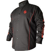 Veste de soudage BSX ignifuge profil&eacute;, Coton, Moyen, Noir Maritime Industrial Rubber
