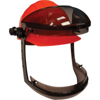 Visi&egrave;re Facetech avec attache pour casques de s&eacute;curit&eacute; &agrave; fentes, Suspension Rochet Maritime Industrial Rubber
