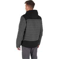 Veste chauffante M12 QuietShell avec pile, Hommes, Petit, Gris Maritime Industrial Rubber