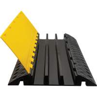 Polyurethane Cable Protector, 3 Channels, 35.43" L x 19.69" W x 3" H Maritime Industrial Rubber