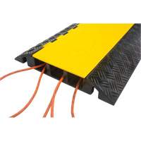 Polyurethane Cable Protector, 3 Channels, 35.43" L x 19.69" W x 3" H Maritime Industrial Rubber