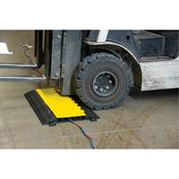 Polyurethane Cable Protector, 5 Channels, 35.43" L x 19.69" W x 2" H Maritime Industrial Rubber