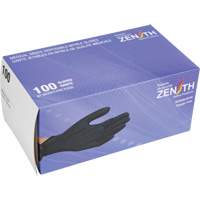 Gants d'examen de poids lourd &agrave; prise tactile, Petit, Nitrile, 8 mils, Sans poudre, Noir, Classe 2 Maritime Industrial Rubber