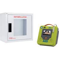 Ensemble armoire murale et d&eacute;fibrillateur AED 3, Semi-automatique, Anglais, Classe 4 Maritime Industrial Rubber