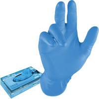 Gants jetables, 3T-Grand, Nitrile, 8 mils, Sans poudre, Bleu Maritime Industrial Rubber