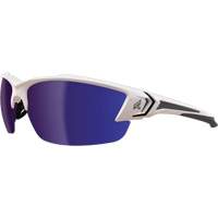 Khor G2 Safety Glasses, Blue Mirror Lens, Anti-Scratch/Polarized, ANSI Z87+/MCEPS GL-PD 10-12/Meets/Exceeds CSA Z94.3 Maritime Industrial Rubber