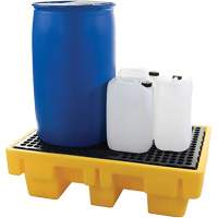 2-Drum Spill Pallet, 61 US gal. Spill Capacity, 51.5" x 36" x 15" Maritime Industrial Rubber