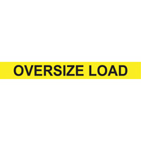 Oversize Load Heavy Haul Sign, Decal/Vinyl, 96" W x 12" H Maritime Industrial Rubber