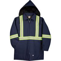 Parka en canard de premi&egrave;re qualit&eacute; avec mat&eacute;riau r&eacute;fl&eacute;chissant, Bleu marine, Petit Maritime Industrial Rubber