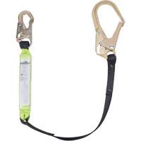 SA-6402-4 Shock Absorbing Lanyard, 4', Form Hook Center, Snap Hook Leg Ends, Polyester Maritime Industrial Rubber