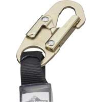 SA-5500-4 Shock Absorbing Lanyard, 4', Snap Hook Center, Snap Hook Leg Ends, Galvanized Steel Maritime Industrial Rubber