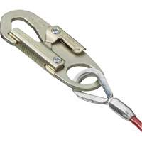 SA-5500-4 Shock Absorbing Lanyard, 4', Snap Hook Center, Snap Hook Leg Ends, Galvanized Steel Maritime Industrial Rubber