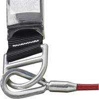 SA-5500-4 Shock Absorbing Lanyard, 4', Snap Hook Center, Snap Hook Leg Ends, Galvanized Steel Maritime Industrial Rubber