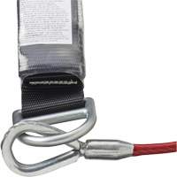 SA-5502-6 Shock Absorbing Lanyard, 6', Form Hook Center, Snap Hook Leg Ends, Galvanized Steel Maritime Industrial Rubber