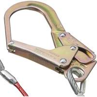 SA-55522-4 PVC-Coated Shock Absorbing Lanyard, 4', Form Hook Center, Snap Hook Leg Ends, Galvanized Steel Maritime Industrial Rubber