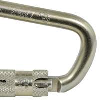CP-03015-1 Zinc Plated Carabiner with 1" Gate Opening, Steel Maritime Industrial Rubber