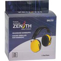 Passive Ear Muffs, Headband, 25 NRR dB Maritime Industrial Rubber