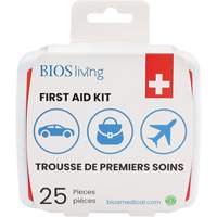 Trousse de premiers soins pour la maison et le voyage de 25 morceaux, Boîte en plastique Maritime Industrial Rubber