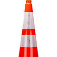 Premium Traffic Cone, 36", Orange, 4" & 6" Reflective Collar(s) Maritime Industrial Rubber