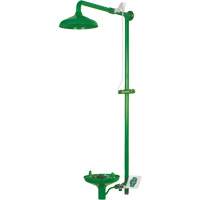 Laboratory Combination Shower with Open ABS Bowl, Wall-Mount Maritime Industrial Rubber