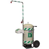 Douche d'urgence mobile et ind&eacute;pendant avec douche oculaire et faciale, Capacit&eacute; 30 gal., Conformit&eacute; Aucune Maritime Industrial Rubber