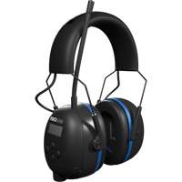 &eacute;couteurs Bluetooth AM/FM Air Defender noir & bleu, Style Bandeau, 25 dB Maritime Industrial Rubber