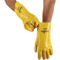Gants &agrave; fini rugueux et r&eacute;sistants aux produits chimiques, Taille 9, 12" lo, PVC, Doublure en Interlock, 47-mil Maritime Industrial Rubber