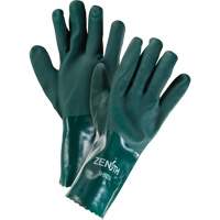Gants verts &agrave; double enduit, 12" lo, PVC, Doublure en Jersey de coton, 70 mils Maritime Industrial Rubber