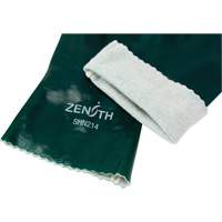 Gants verts &agrave; double enduit, 12" lo, PVC, Doublure en Jersey de coton, 70 mils Maritime Industrial Rubber