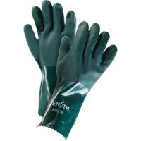 Gants verts &agrave; double enduit, 14" lo, PVC, Doublure en Jersey de coton, 70 mils Maritime Industrial Rubber