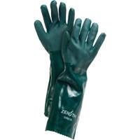 Gants verts &agrave; double enduit, 18" lo, PVC, Doublure en Jersey de coton, 70 mils Maritime Industrial Rubber