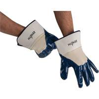 Gants &agrave; poignet de s&eacute;curit&eacute; de poids lourd, 11/2T-Grand, R&ecirc;vetement Nitrile, Enveloppe en Coton Maritime Industrial Rubber