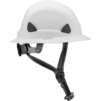 Casque Fibre Metal de style escalade avec bordure compl&egrave;te, R&eacute;pond aux normes CSA type 2, Suspension Rochet, Non ventil&eacute; Maritime Industrial Rubber