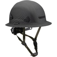 Casque Fibre Metal de style escalade avec bordure compl&egrave;te, R&eacute;pond aux normes CSA type 2, Suspension Rochet, Non ventil&eacute; Maritime Industrial Rubber