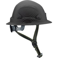 Casque Fibre Metal de style escalade avec bordure compl&egrave;te, R&eacute;pond aux normes CSA type 2, Suspension Rochet, Non ventil&eacute; Maritime Industrial Rubber