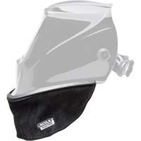 Bavette en cuir refendu pour casque avec joint &agrave; ajustement serr&eacute;, Noir Maritime Industrial Rubber