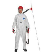 Harness-Compatible Disposable Coverall, Small, White, Tyvek&reg; 500 Maritime Industrial Rubber